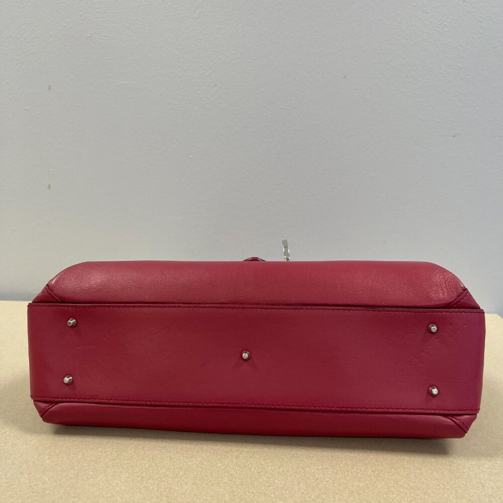 Gucci Interlocking G Top Handle Bag in Red Calfskin Leather - Preowned - Picture 12 of 16